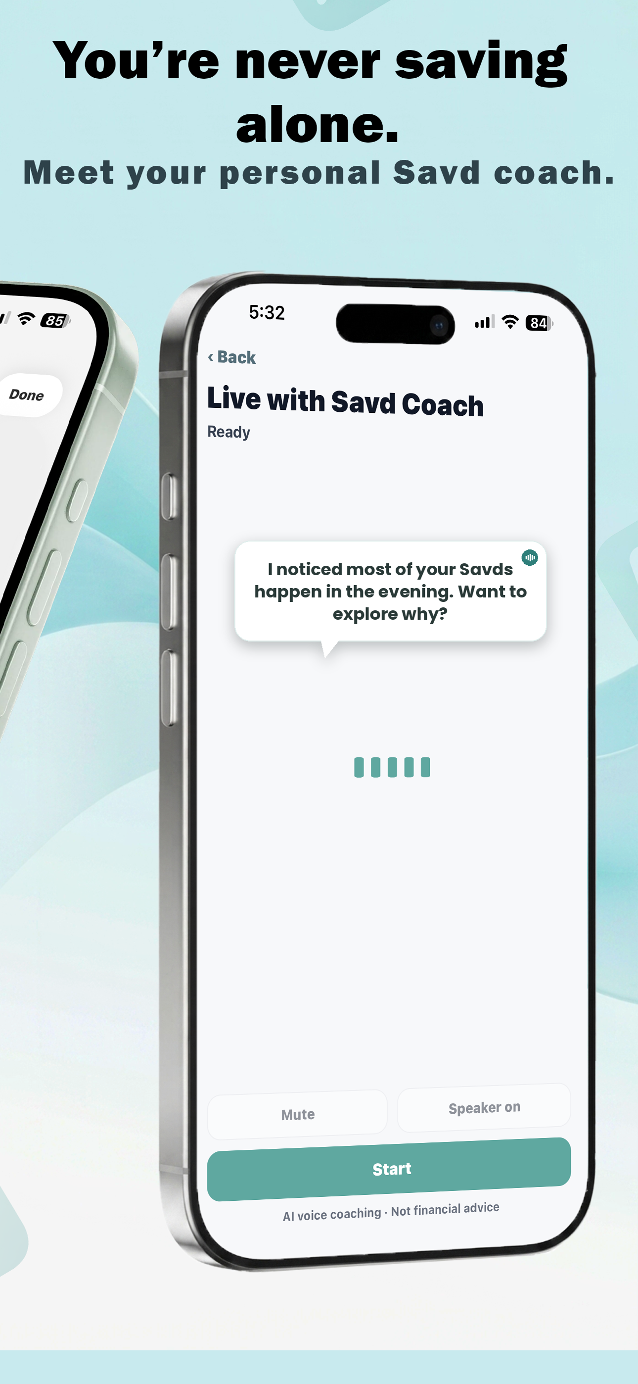 Savd Coach screen in Savd